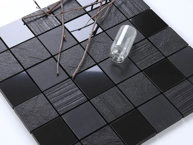 black-tile-showers